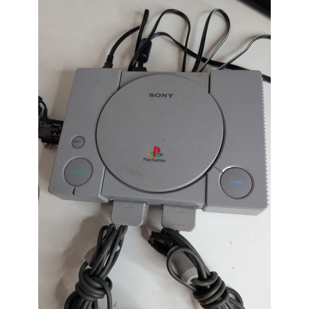 Sony PlayStation 1 PS1 Console Bundle SCPH-5501  w Controllers Cords Games More!